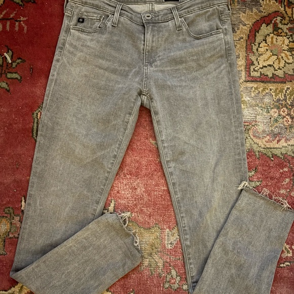Ag Adriano Goldschmied Denim - Ag Adriano Goldschmied Gray Skinny-Leg Jeans